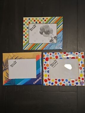 Carnival Cruise Colorful 5x7 Picture Frames - Set of 3